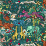 Clarke & Clarke PARADISE LOST TEAL WP Wallpaper