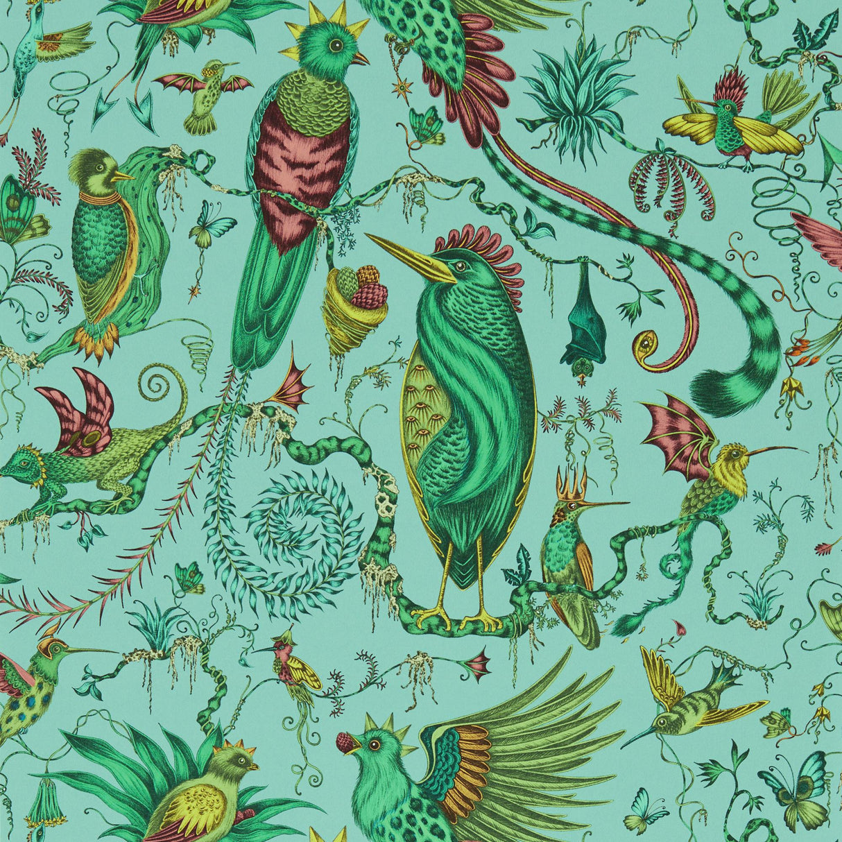 Clarke & Clarke QUETZAL AQUA WP Wallpaper
