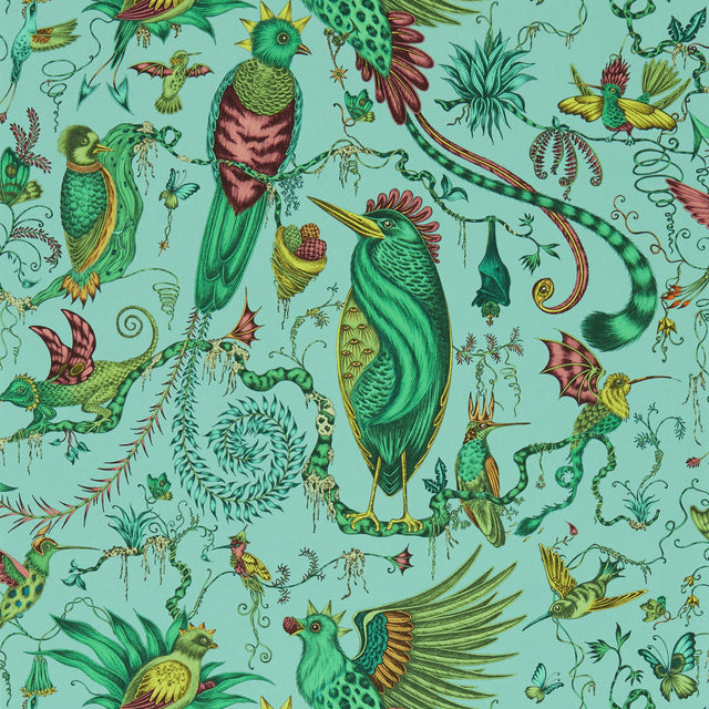 Clarke & Clarke QUETZAL AQUA WP Wallpaper