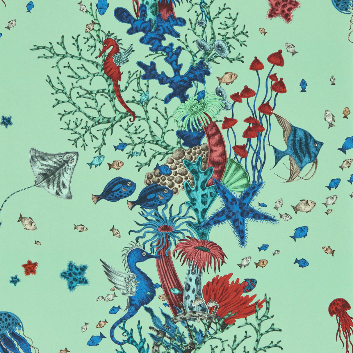 Clarke & Clarke SEAFOREST AQUA WP Wallpaper