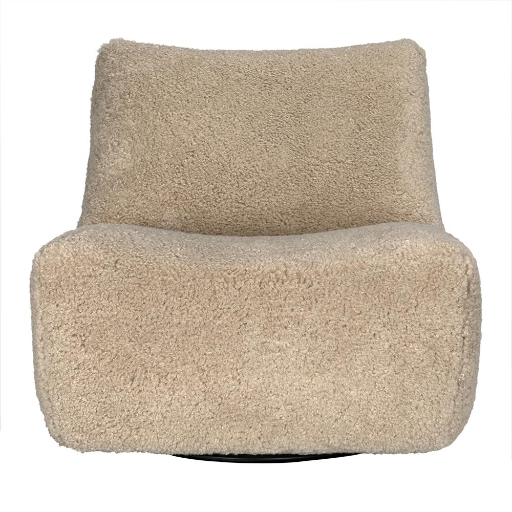 NOIR Mcclain Swivel Chair Camel Fabric