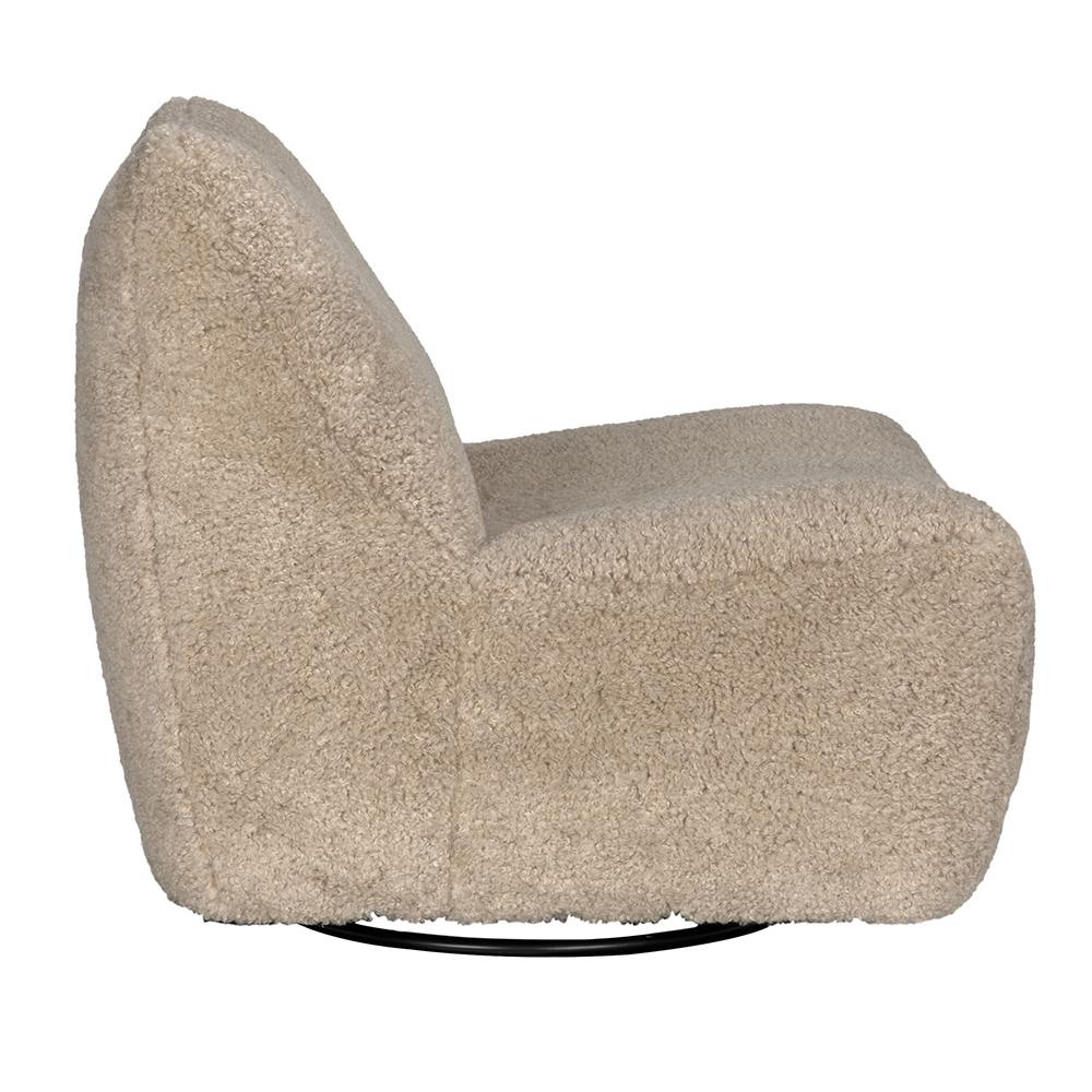 NOIR Mcclain Swivel Chair Camel Fabric