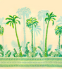 Lee Jofa PALMS WAY MURAL GC GREEN Wallpaper