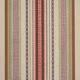 Schumacher Wellington Stripe Multi On Pecan Fabric