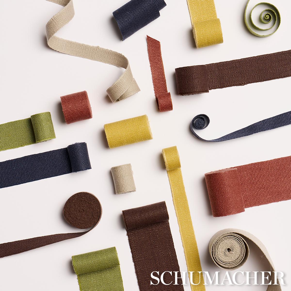 Schumacher Terracotta Mathias Linen Tape Medium