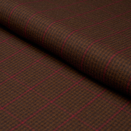 Schumacher Aldridge Wool Houndstooth Mocha Fabric