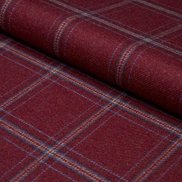 Schumacher Blackburn Merino Plaid Redwood Fabric