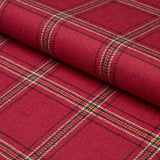 Schumacher Blackburn Merino Plaid Crimson Fabric