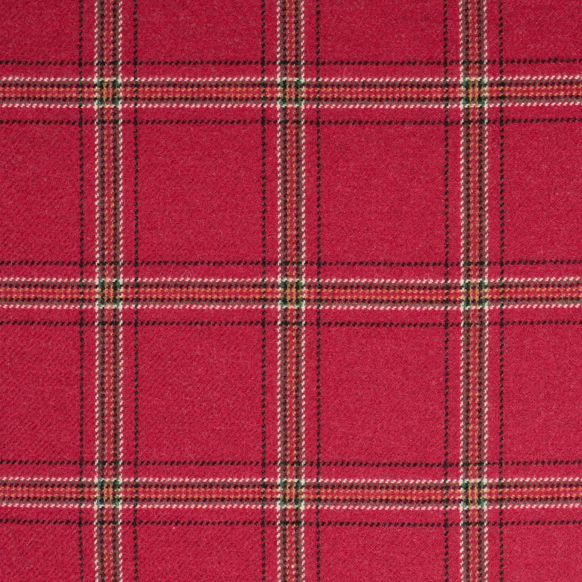 Schumacher Blackburn Merino Plaid Crimson Fabric