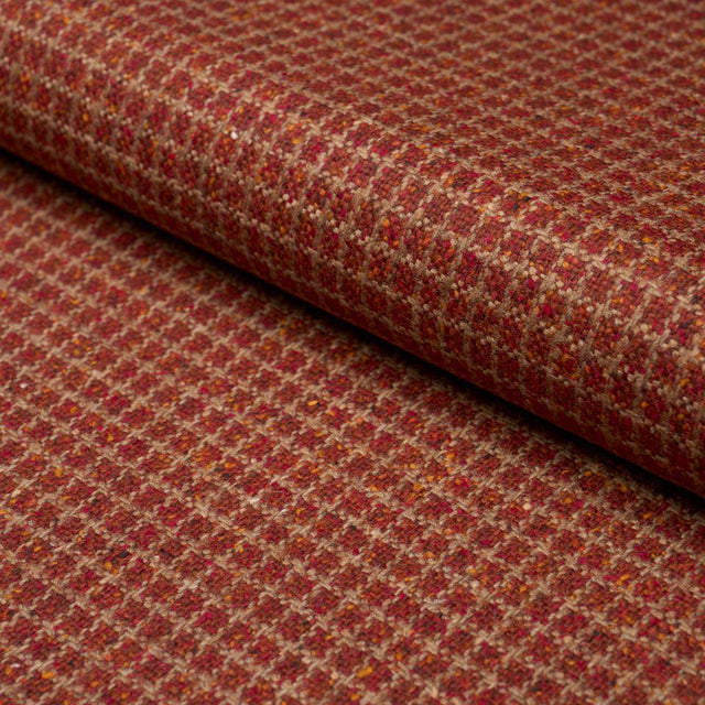 Schumacher Hudson Wool Check Rust Fabric