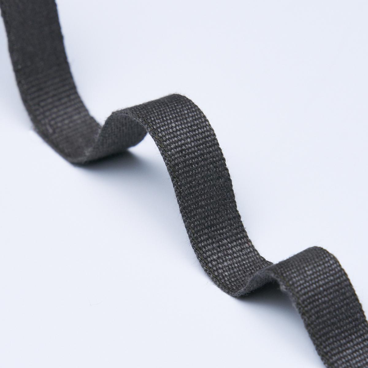 Schumacher Charcoal Mathias Linen Tape Narrow