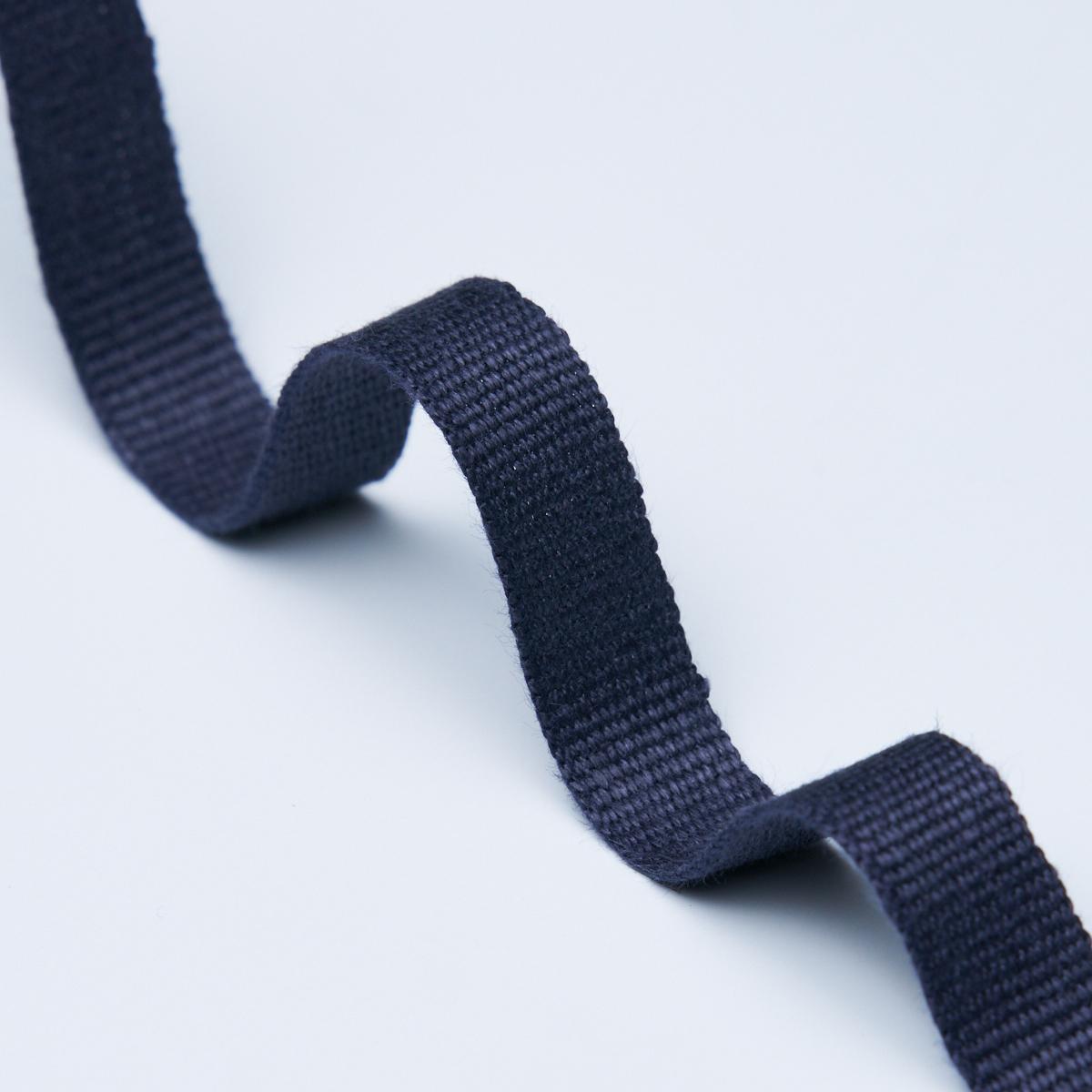 Schumacher Navy Mathias Linen Tape Narrow
