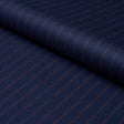 Schumacher Boyd Wool Pinstripe Navy Fabric