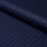 Schumacher Boyd Wool Pinstripe Navy Fabric
