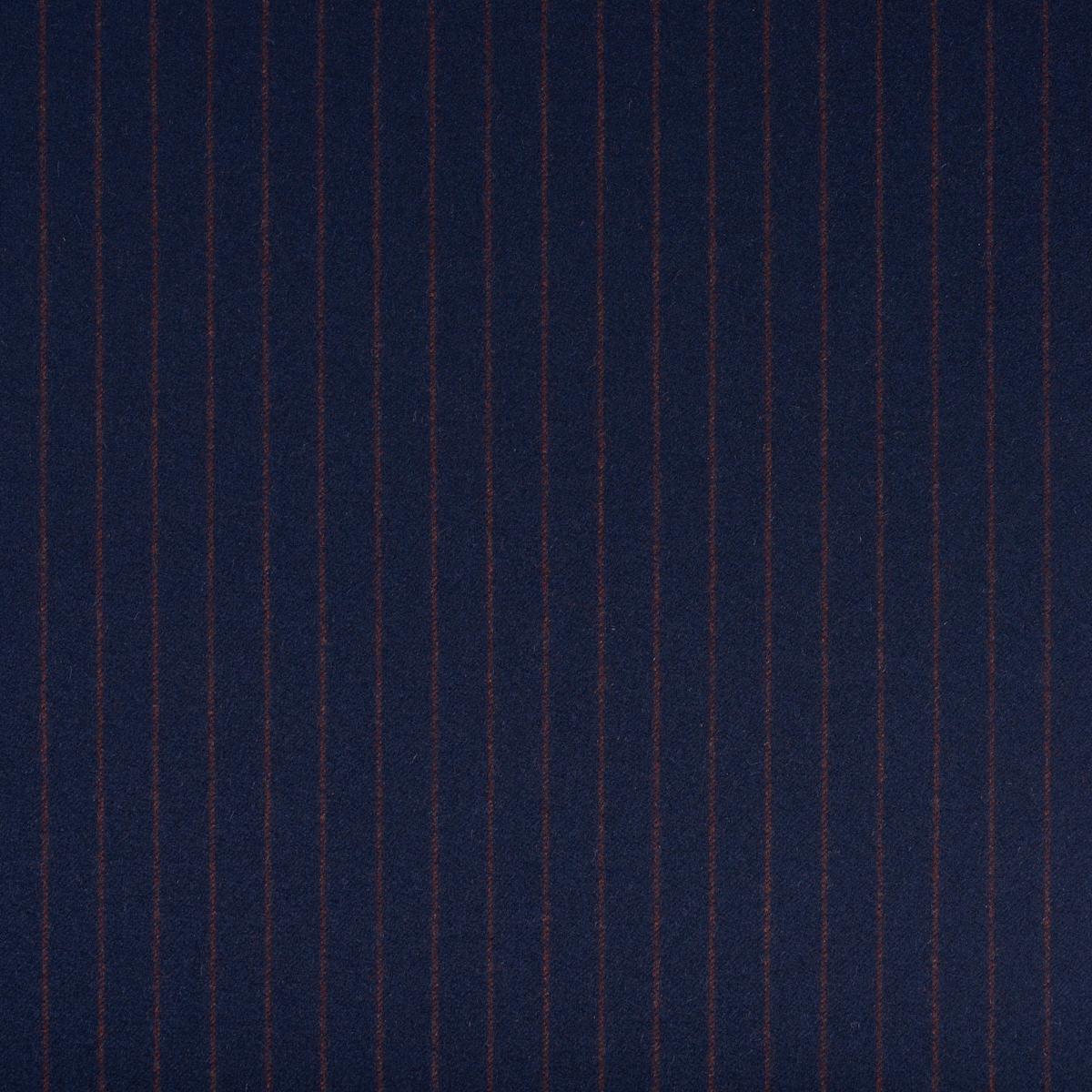 Schumacher Boyd Wool Pinstripe Navy Fabric