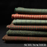 Schumacher Boyd Wool Pinstripe Green Fabric