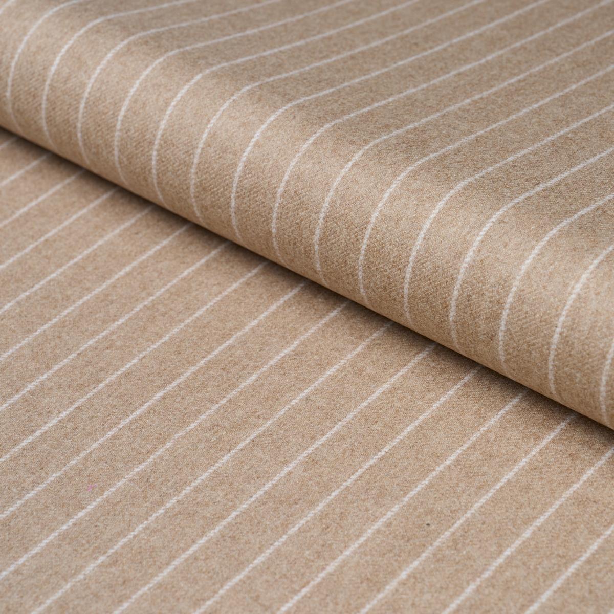 Schumacher Boyd Wool Pinstripe Oat Fabric