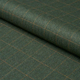 Schumacher Thompson Merino Windowpane Hunter Green Fabric