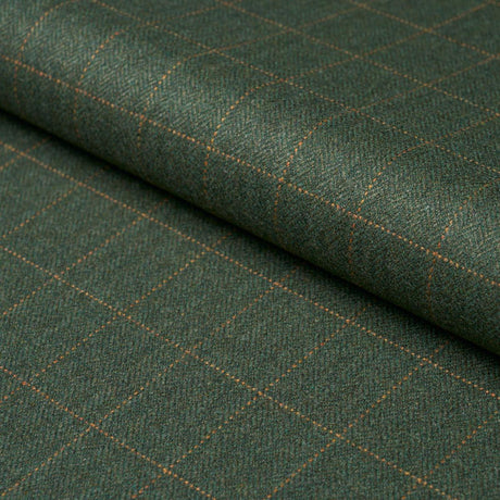 Schumacher Thompson Merino Windowpane Hunter Green Fabric