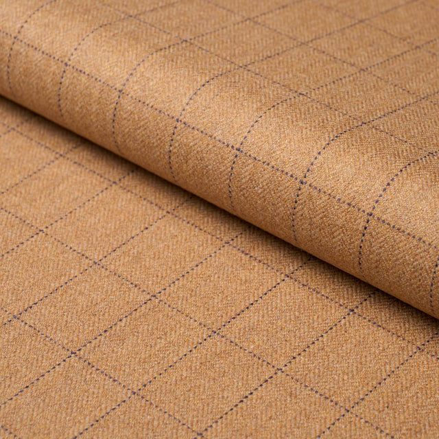 Schumacher Thompson Merino Windowpane Camel Fabric