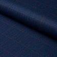Schumacher Thompson Merino Windowpane Navy Fabric