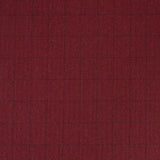 Schumacher Thompson Merino Windowpane Scarlet Fabric