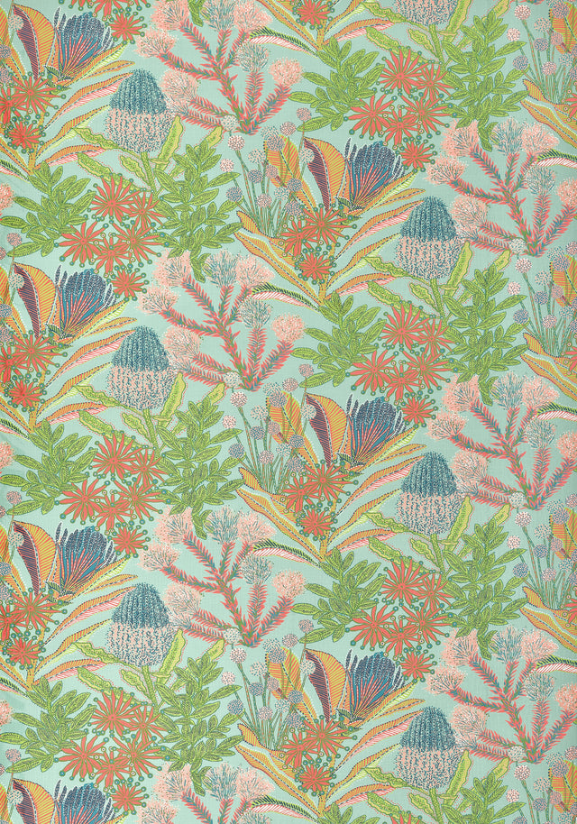 Thibaut Protea Print Pool Fabric