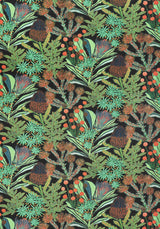 Thibaut Protea Print Black Fabric
