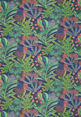 Thibaut Protea Print Navy Fabric