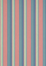 Thibaut Esprit Stripe Cornflower And Peony Fabric
