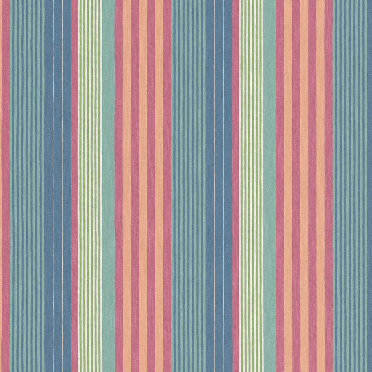 Thibaut Esprit Stripe Cornflower And Peony Fabric