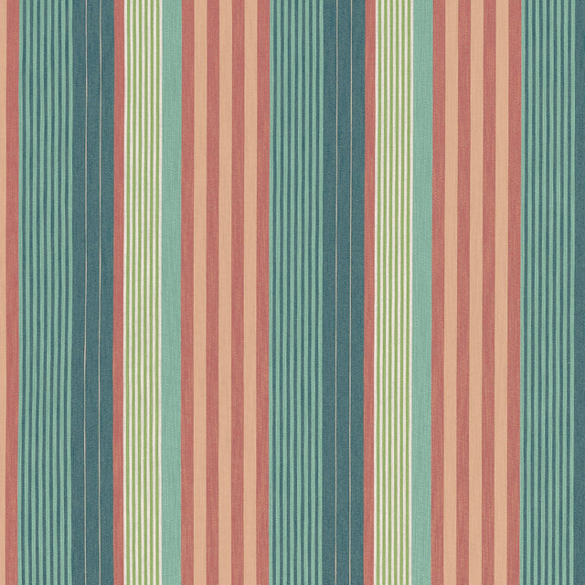 Thibaut Esprit Stripe Pine And Mimosa Fabric