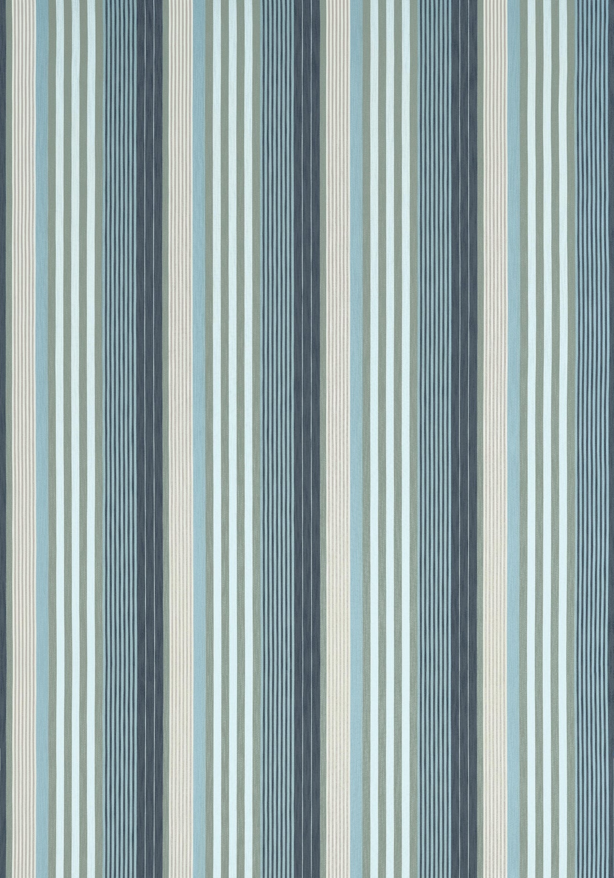 Thibaut Esprit Stripe Navy And Sky Fabric