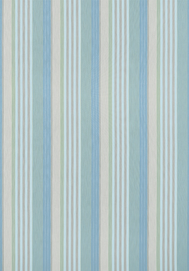 Thibaut Esprit Stripe Sky And Sand Fabric