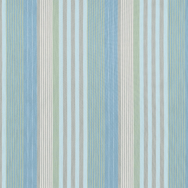 Thibaut Esprit Stripe Sky And Sand Fabric