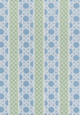 Thibaut Trelliage Cornflower And Clover Fabric