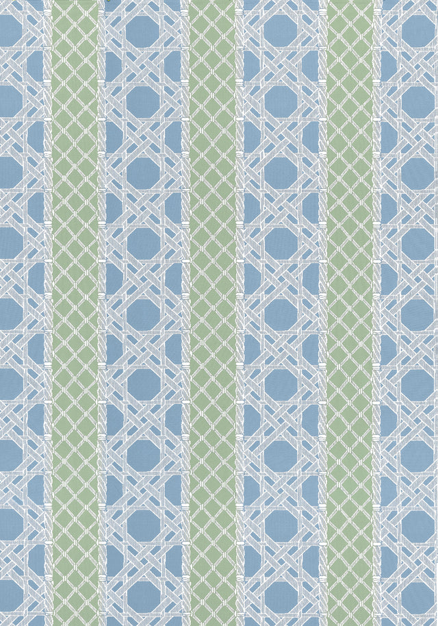 Thibaut Trelliage Cornflower And Clover Fabric