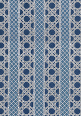 Thibaut Trelliage Navy And Cadet Fabric