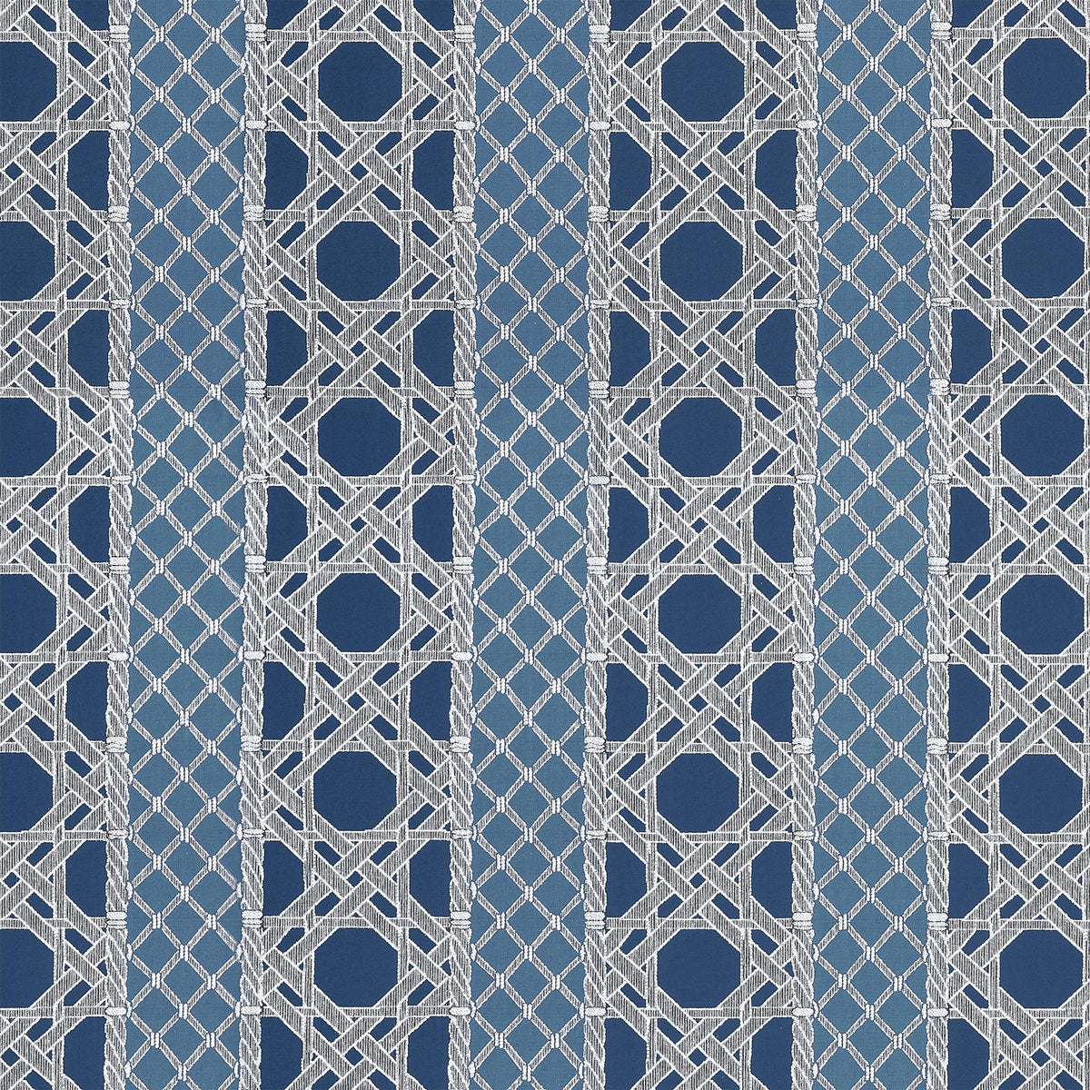 Thibaut Trelliage Navy And Cadet Fabric