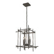 Hubbardton Forge 2023 Dark Smoke Tura 4-Light Small Chandelier
