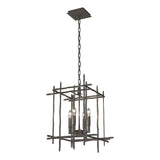 Hubbardton Forge 2023 Dark Smoke Tura 4-Light Small Chandelier