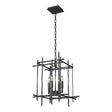 Hubbardton Forge 2023 Black Tura 4-Light Small Chandelier