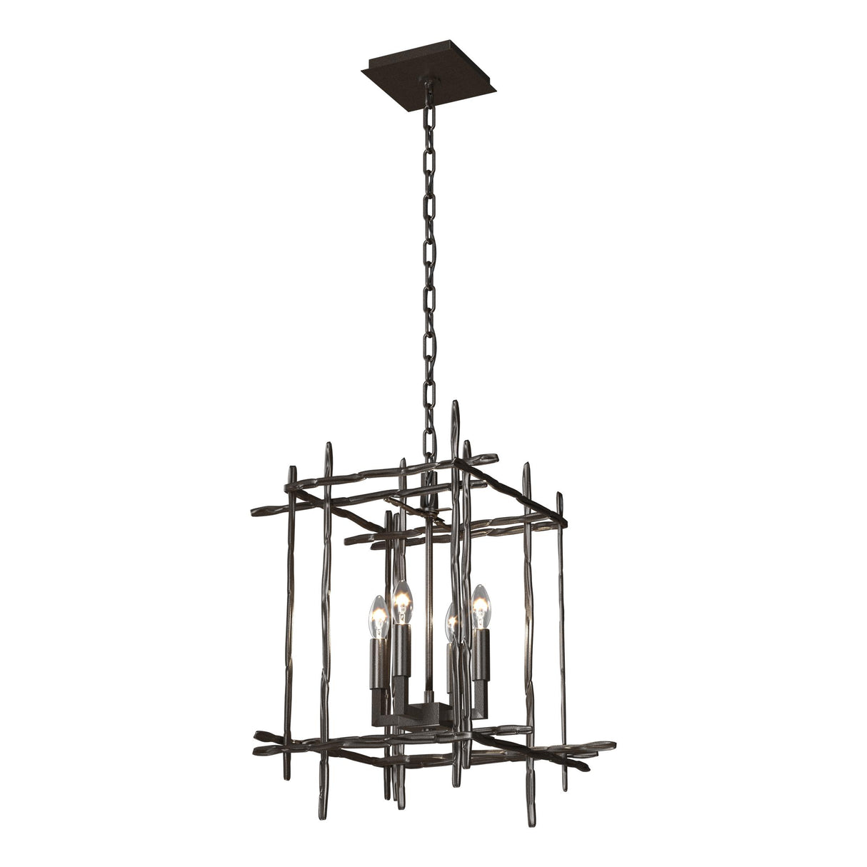 Hubbardton Forge 2023 Oil Rubbed Bronze Tura 4-Light Small Chandelier