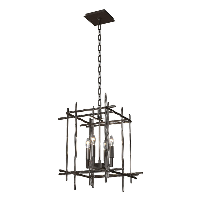 Hubbardton Forge 2023 Oil Rubbed Bronze Tura 4-Light Small Chandelier