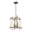 Hubbardton Forge 2023 Soft Gold Tura 4-Light Small Chandelier