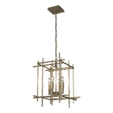 Hubbardton Forge 2023 Soft Gold Tura 4-Light Small Chandelier