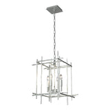 Hubbardton Forge 2023 Vintage Platinum Tura 4-Light Small Chandelier
