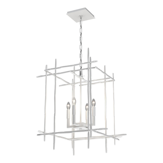 Hubbardton Forge 2023 White Tura 4-Light Medium Chandelier