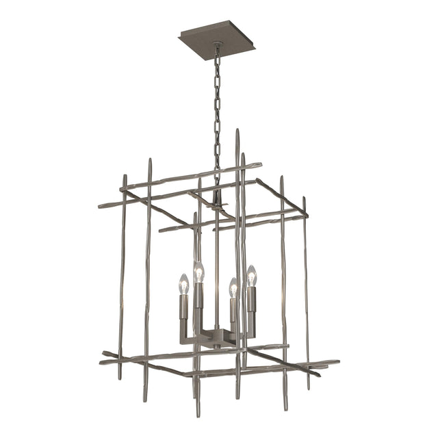 Hubbardton Forge 2023 Dark Smoke Tura 4-Light Medium Chandelier
