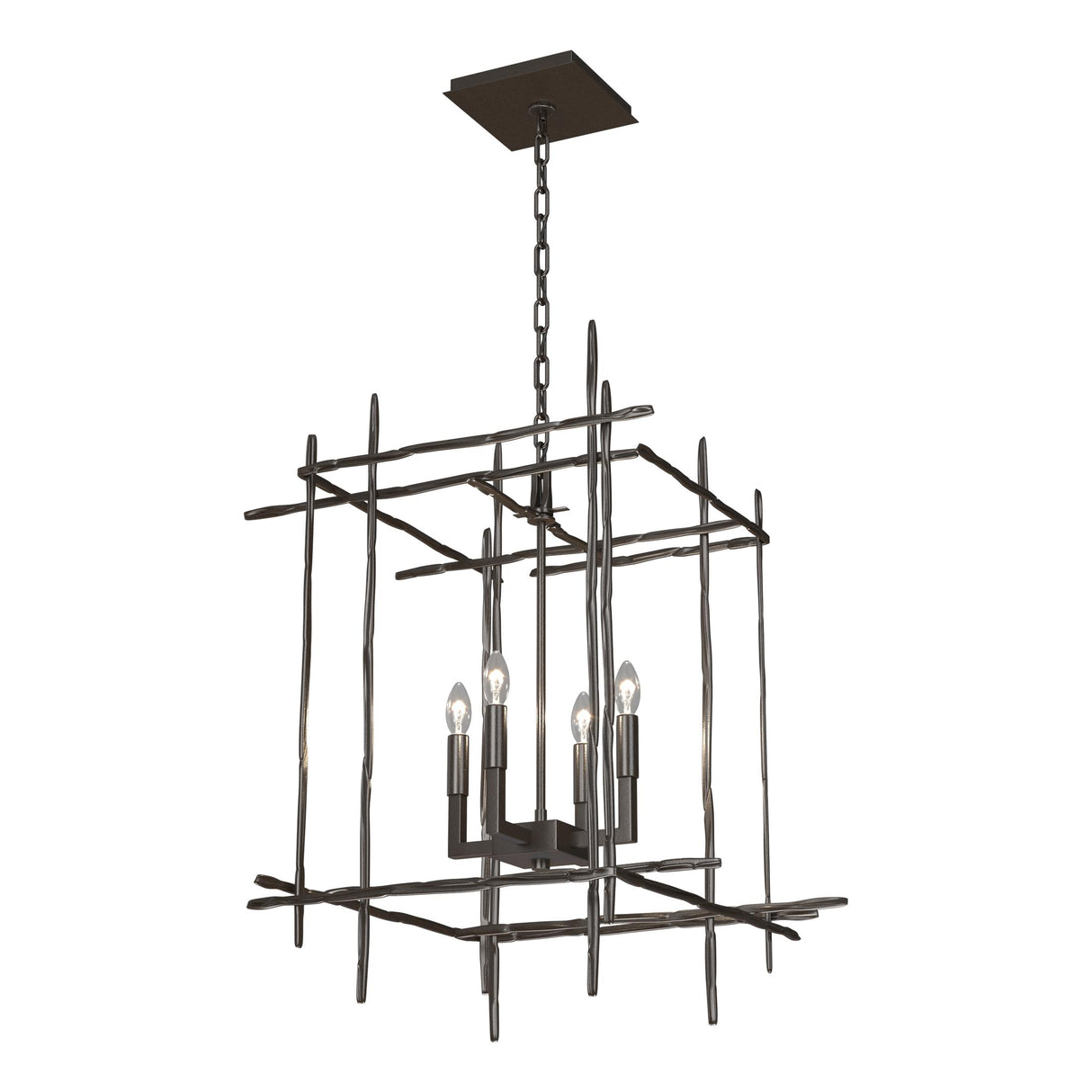 Hubbardton Forge 2023 Oil Rubbed Bronze Tura 4-Light Medium Chandelier